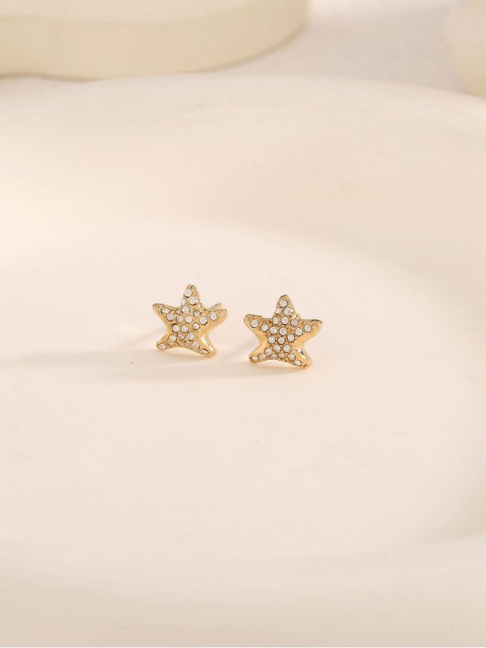 Pendientes estrella con circonitas