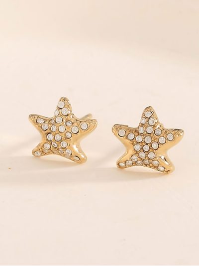 Pendientes estrella con circonitas 2