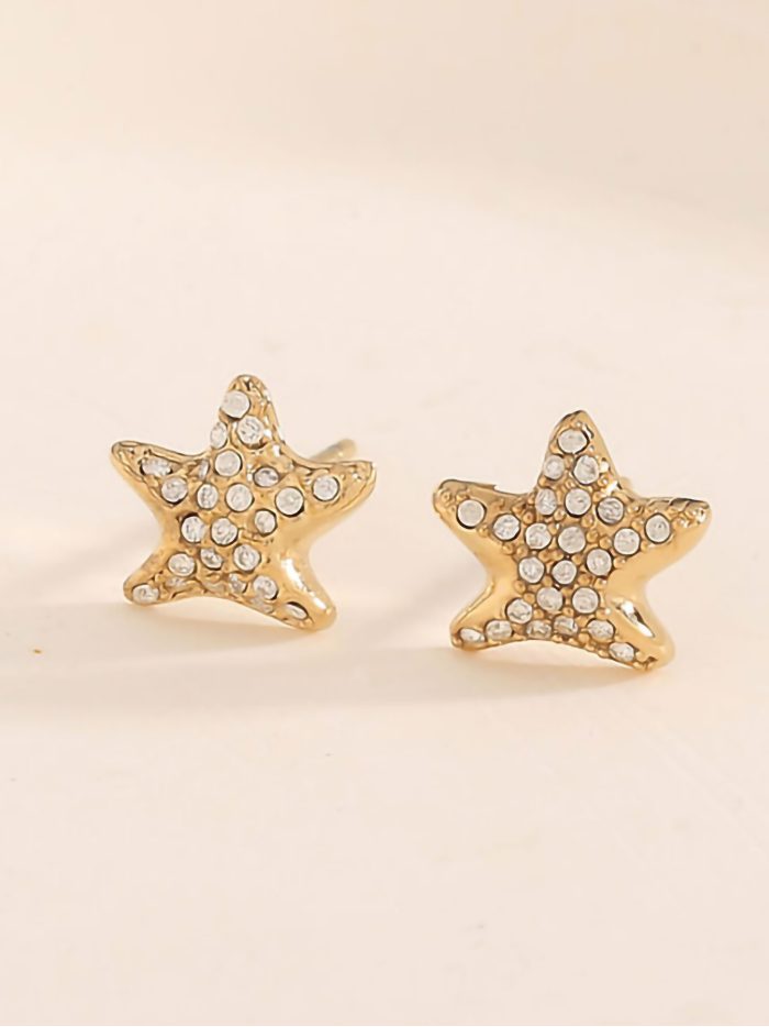 Pendientes estrella con circonitas