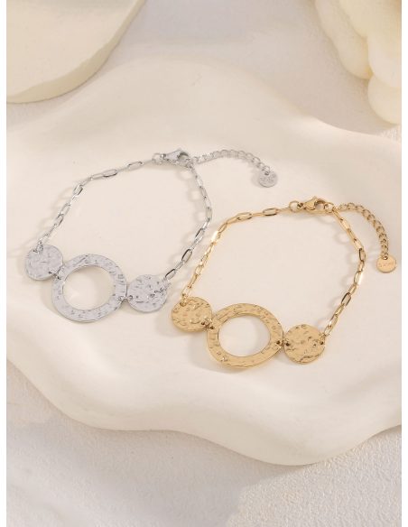 Bracelet anneaux texture