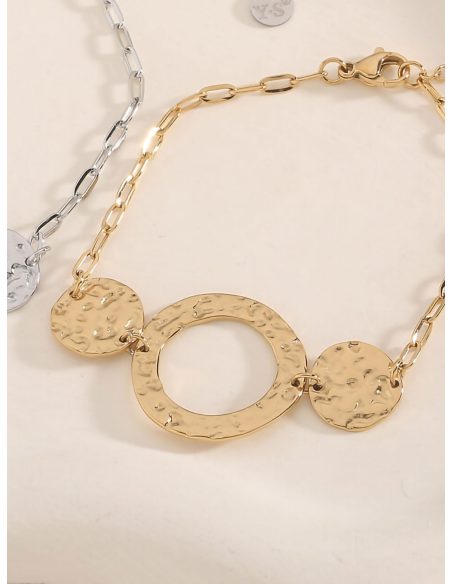 Bracelet anneaux texture