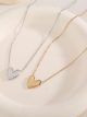 Collana pendente cuore texture