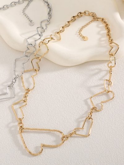 Collar eslabones corazones 2