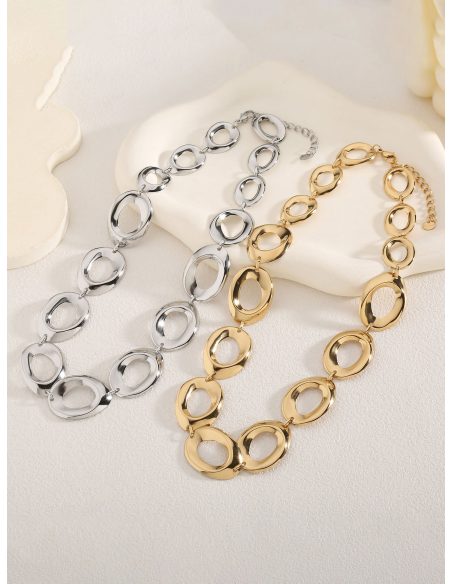 Halskette mit ovalen Gliedern