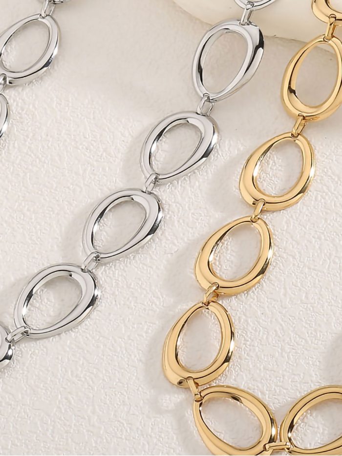 Collier maillons anneaux ovales