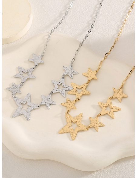 Collana pendente texture stelle