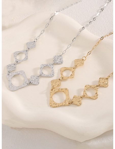 Collana pendente geometrica texture