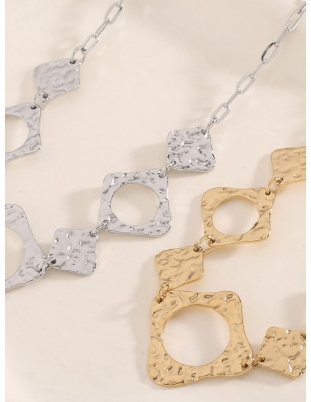 Collana pendente geometrica texture