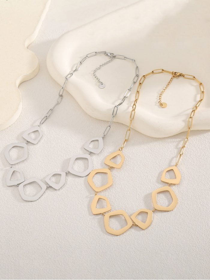 Collar cadena colgante geométricos