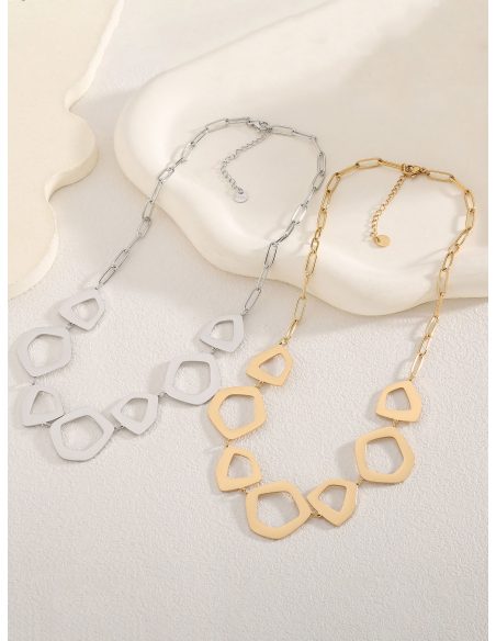 Collar cadena colgante geométricos