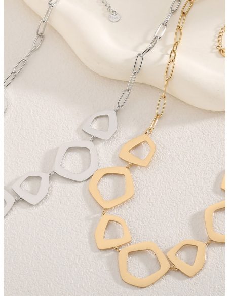 Collar cadena colgante geométricos