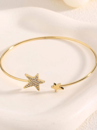 Pulsera rígida con estrellas con circonitas 2