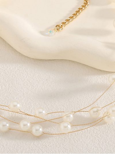 Collar multicapa con perlas 2