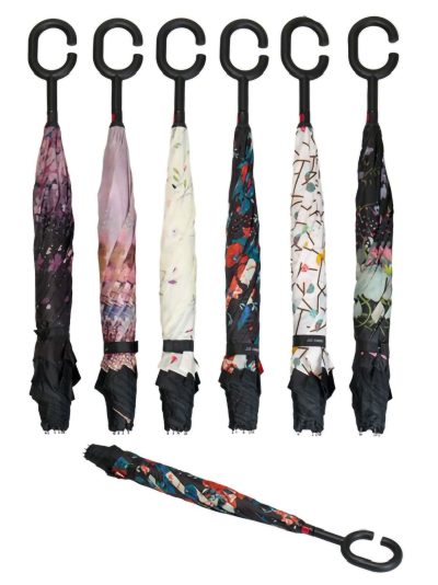 Paraguas largo estampado floral 2