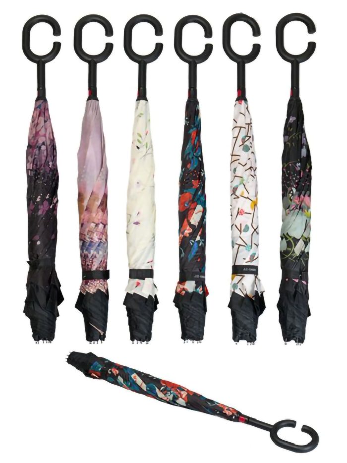 Bedruckter langer Regenschirm