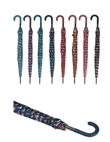 Ombrello lungo automatico stampato con cane bassotto.