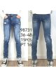 Jeans slim lavado con parches