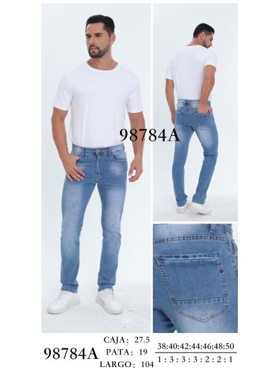 Jeans slim desgastado 2