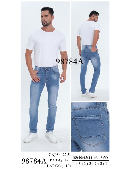 Jeans slim desgastado