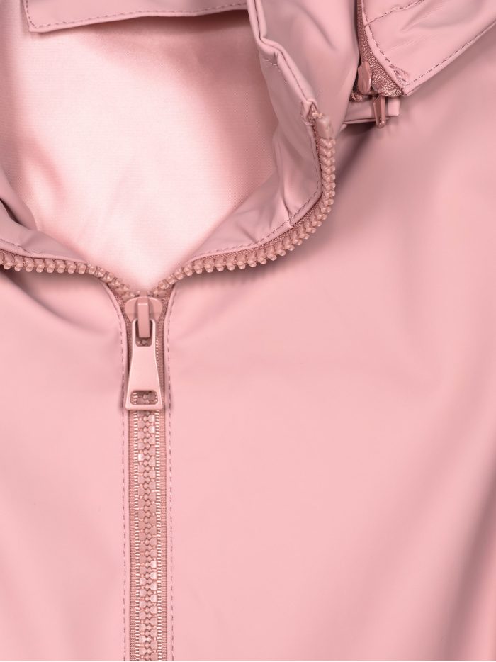 Parka efecto engomada capucha