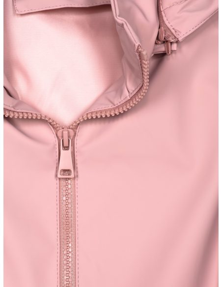 Parka efecto engomada capucha