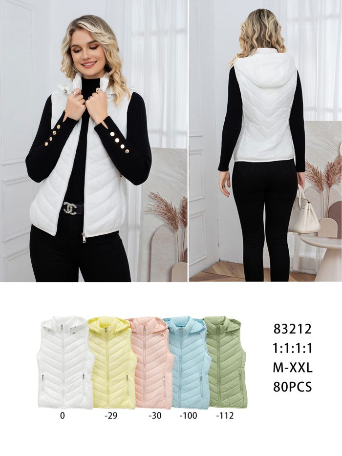 Lightweight hooded puffer waistcoat