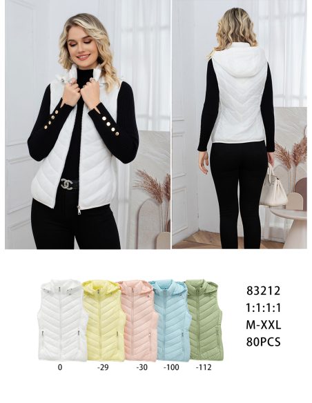 Lightweight hooded puffer waistcoat