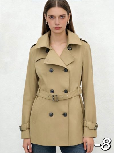 Trench cruzado con cinturón 2