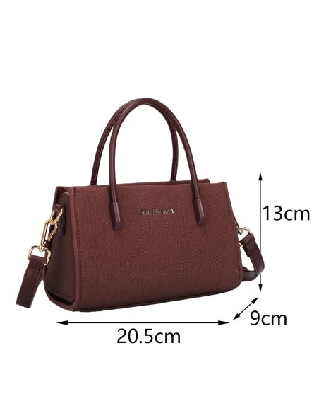 Bolso tote canvas combinado