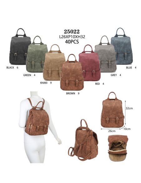 Mochila polipiel doble hebilla