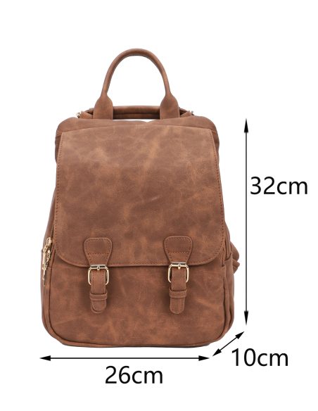 Mochila polipiel doble hebilla