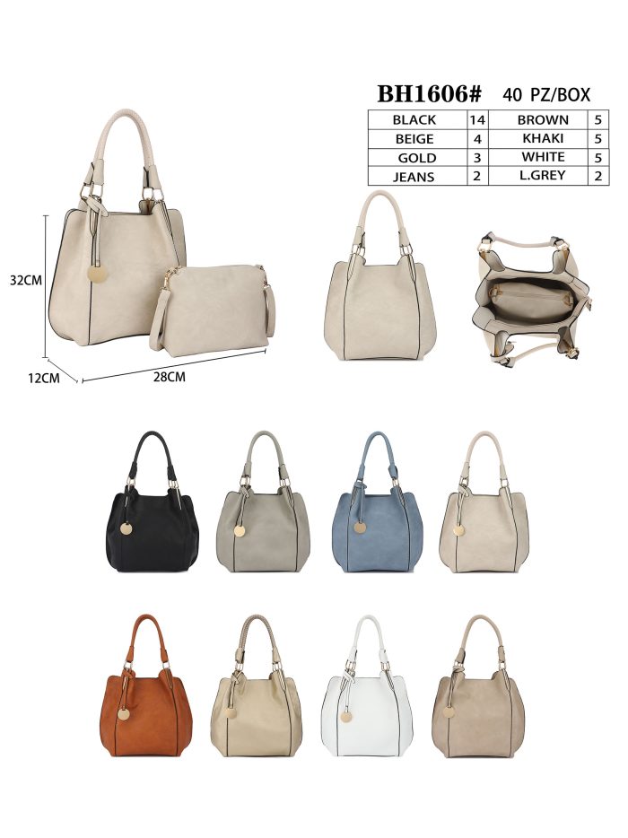 Bolso de hombro asa trenzada con bolso bandolera