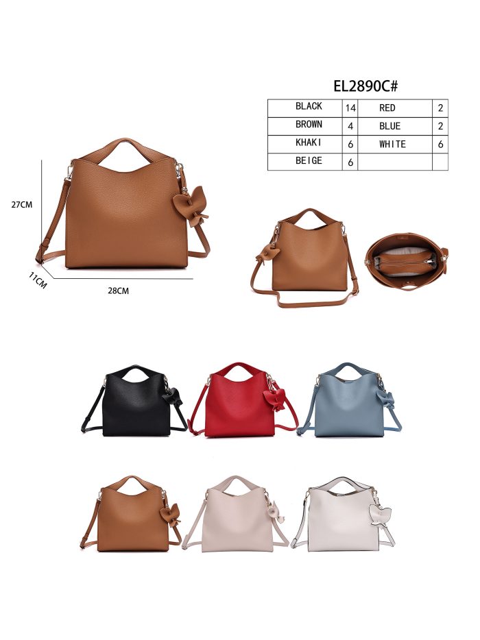 Bolso tote minimal lazo lateral decorativo