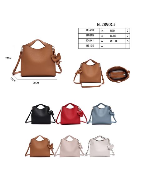 Bolso tote minimal lazo lateral decorativo