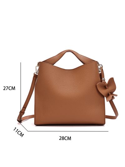 Bolso tote minimal lazo lateral decorativo