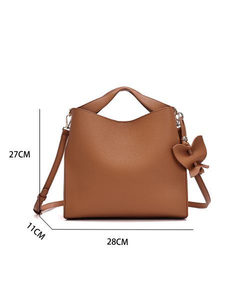 Bolso tote minimal lazo lateral decorativo