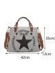 Bolso shopper de lona con estampado estrella