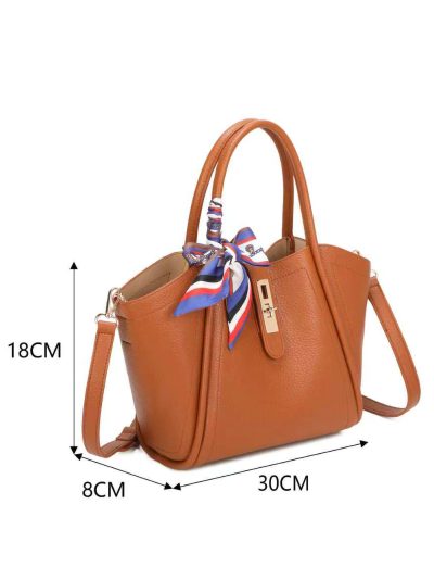 Tote-Tasche mit dekorativem Tuch