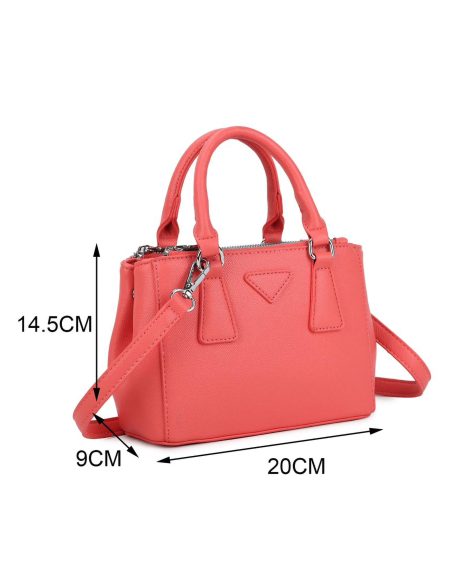 Borsa a tracolla mini con doppia cerniera