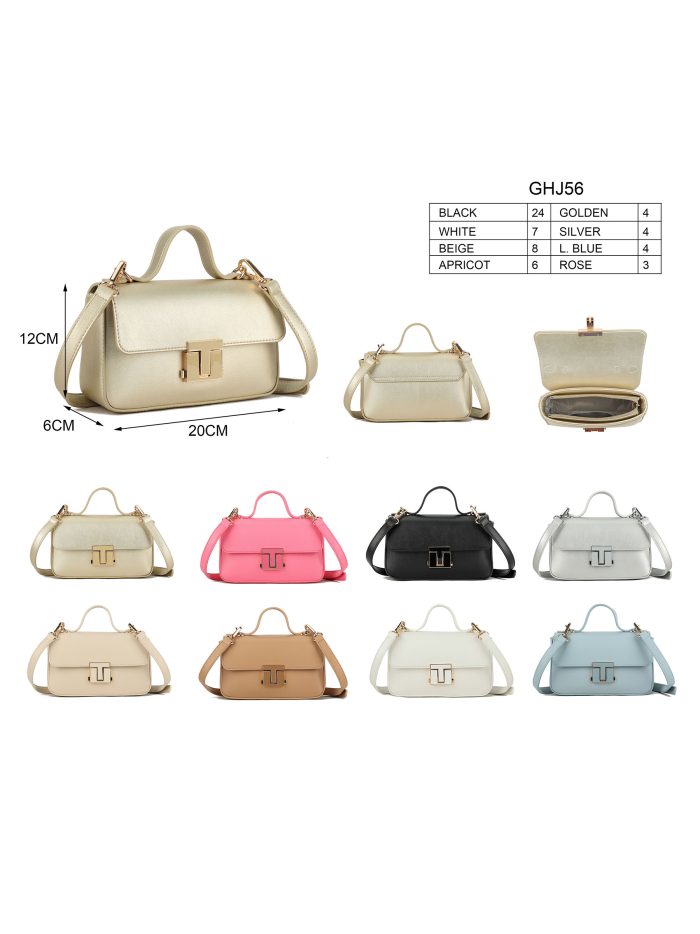 Bolso tote mini con cierre metálico