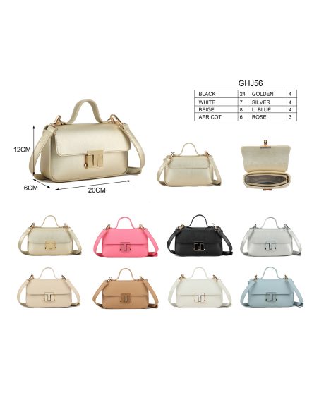 Bolso tote mini con cierre metálico