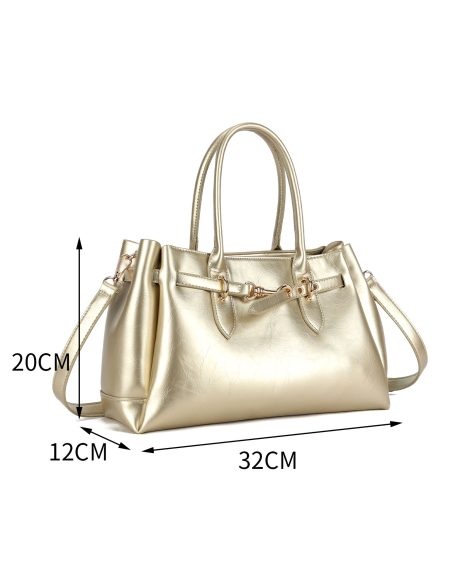 Bolso tote con tira decorativa