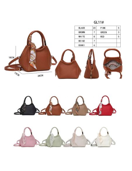 Bolso tote asa con pañuelo decorativo