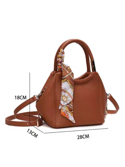 Bolso tote asa con pañuelo decorativo