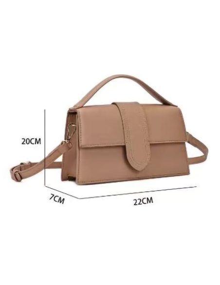 Bolso baguette con solapa magnética