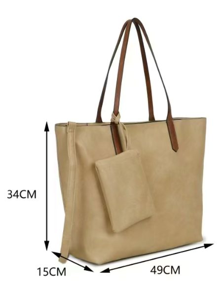 Bolso shopper grande con monedero