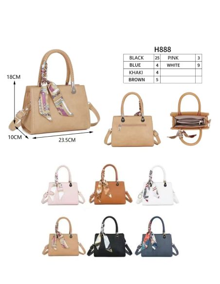 Bolso de mano con pañuelo y asa trenza