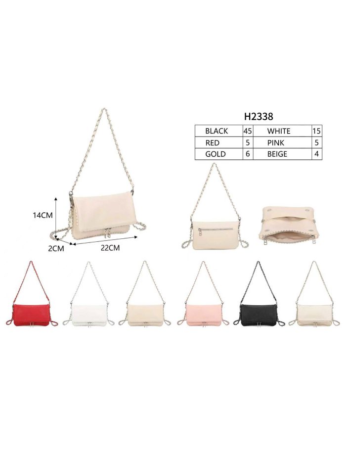 Bolso bandolera mini con cadena metálica