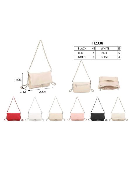 Bolso bandolera mini con cadena metálica