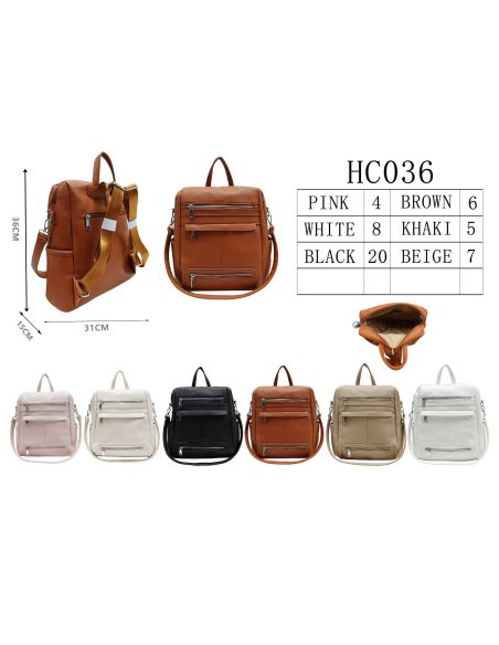 Mochila bolsillos con cremallera